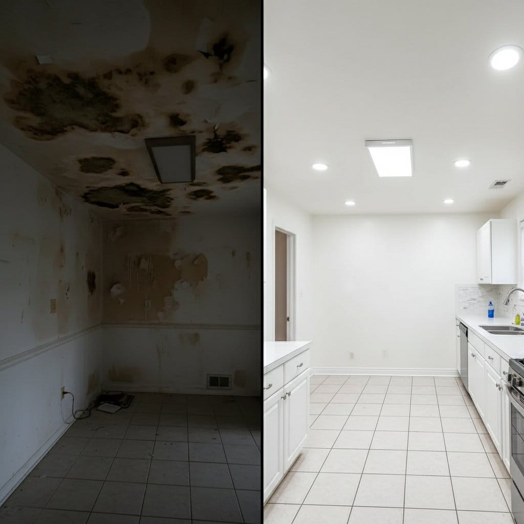 Mold Inspection & Moisture Assessment restoration β home kitchen of colonial residence in Woodcliff Lake, NJ